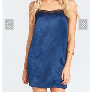 Show me your mumu Navy slip dress